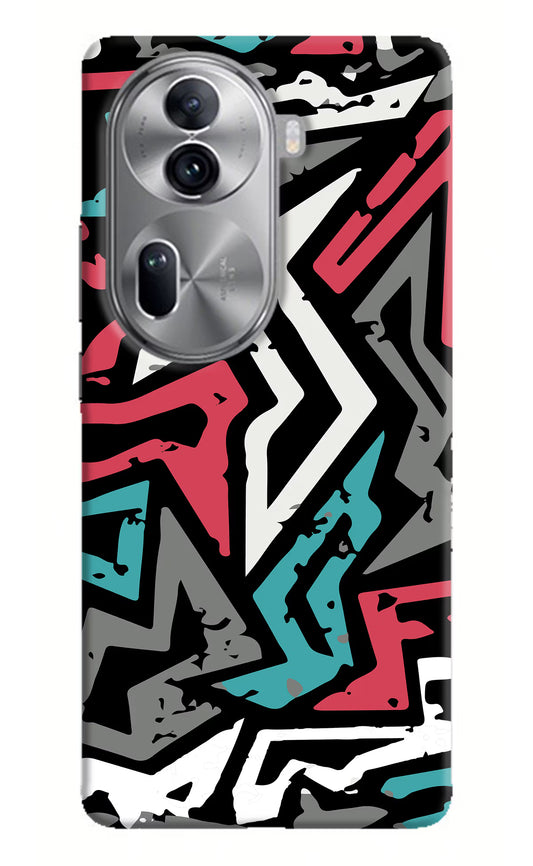 Geometric Graffiti Oppo Reno11 Pro 5G Hard Case Back Cover by Casekaro