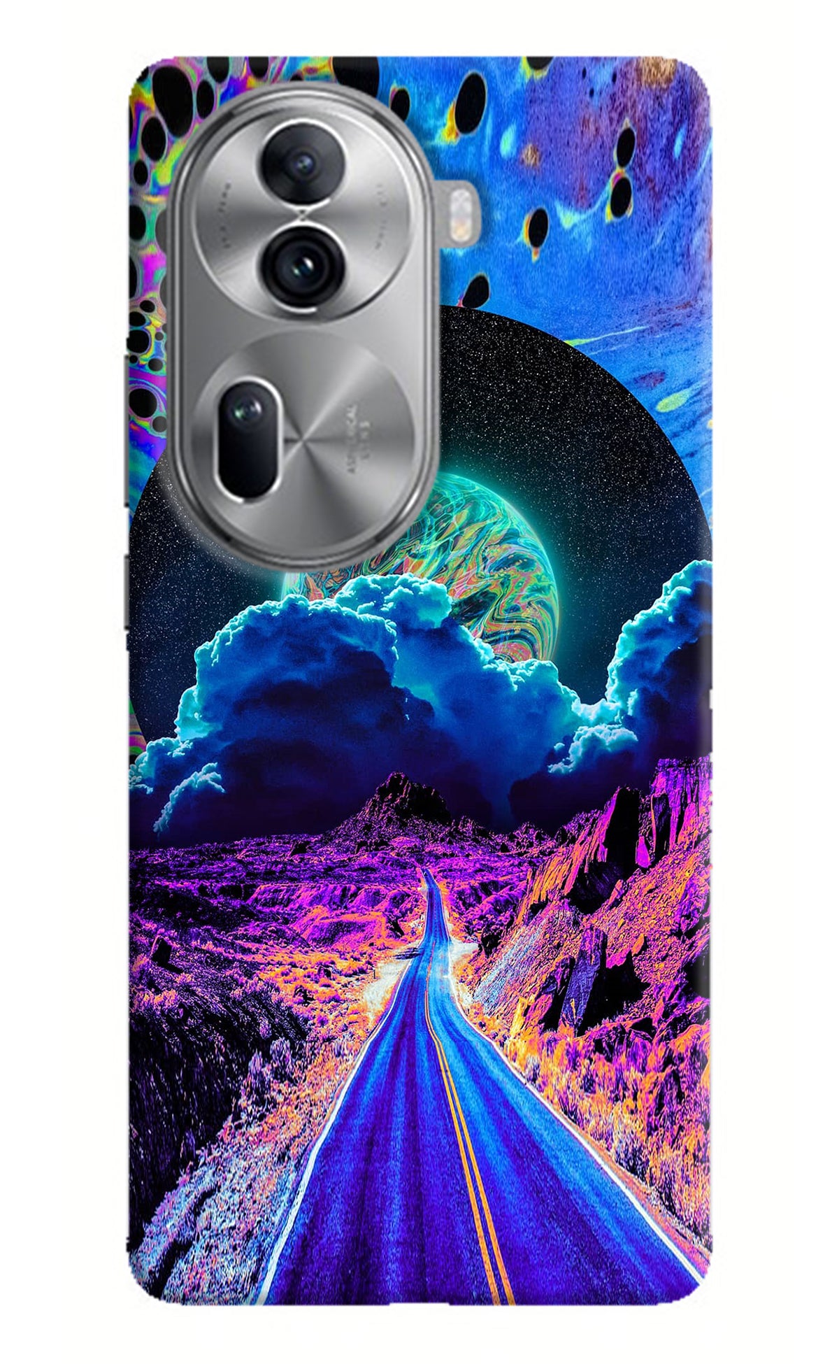 Psychedelic Painting Oppo Reno11 Pro 5G Back Cover