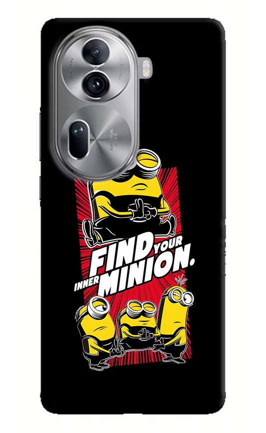 Find your inner Minion Oppo Reno11 Pro 5G Hard Case Back Cover by Casekaro