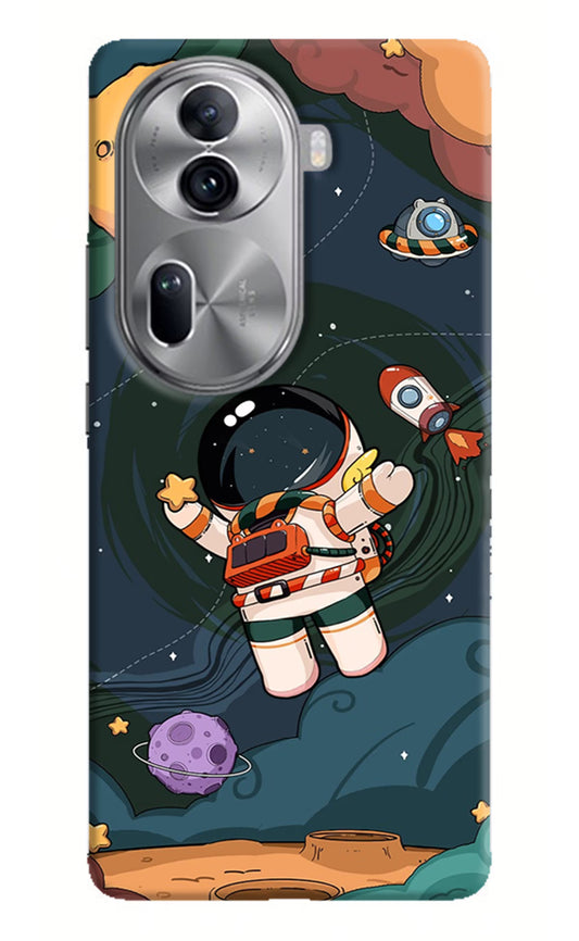 Cartoon Astronaut Oppo Reno11 Pro 5G Hard Case Back Cover by Casekaro