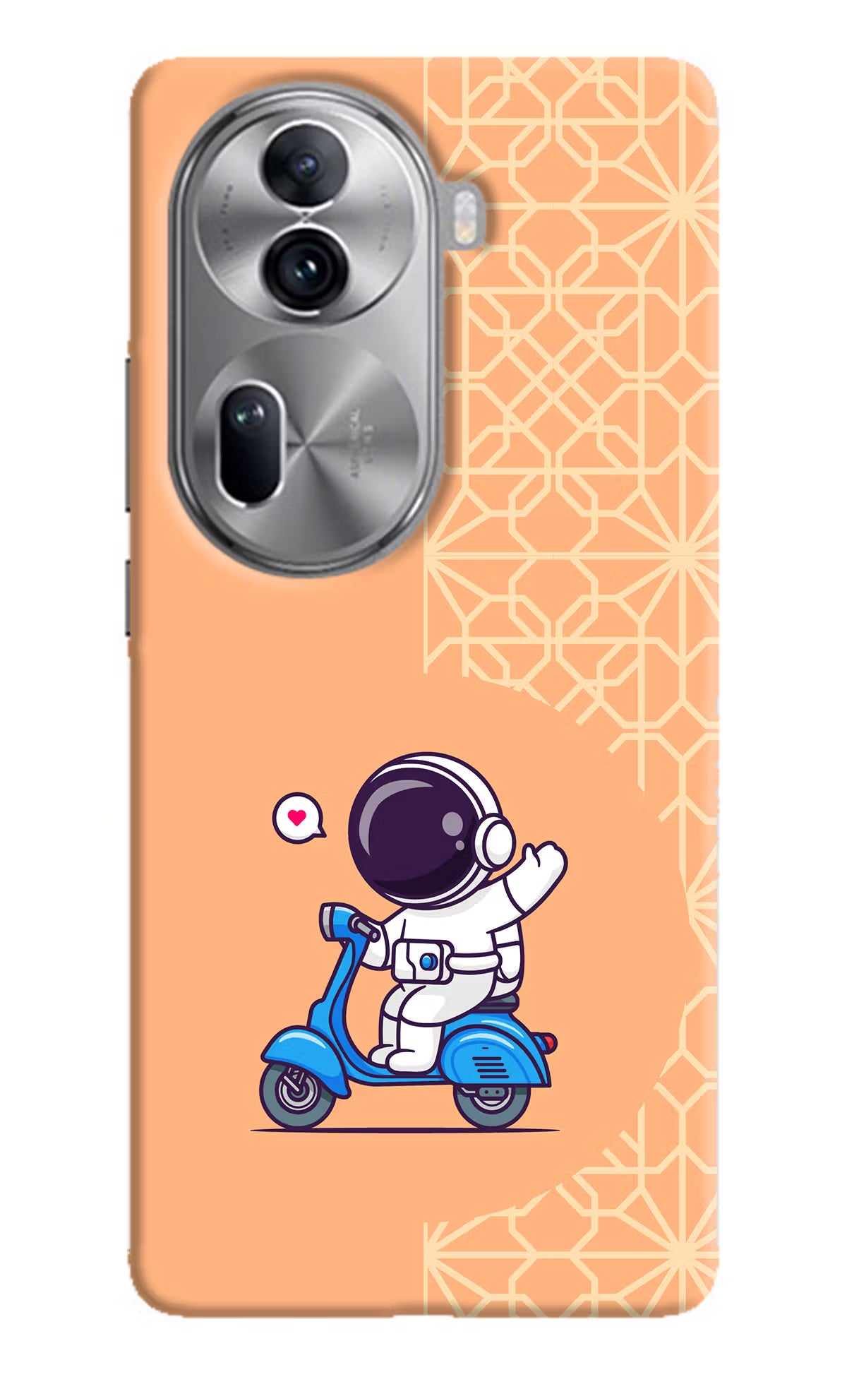 Cute Astronaut Riding Oppo Reno11 Pro 5G Hard Case Back Cover by Casekaro