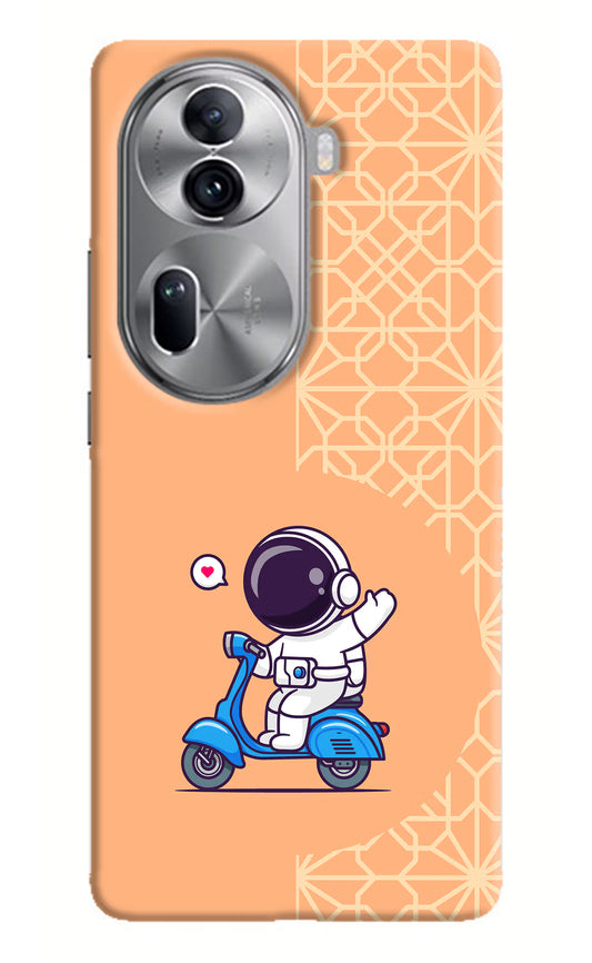 Cute Astronaut Riding Oppo Reno11 Pro 5G Hard Case Back Cover by Casekaro