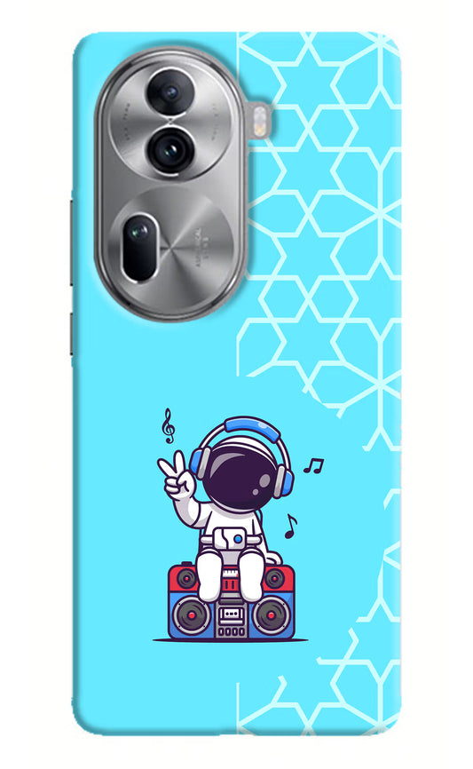 Cute Astronaut Chilling Oppo Reno11 Pro 5G Hard Case Back Cover by Casekaro
