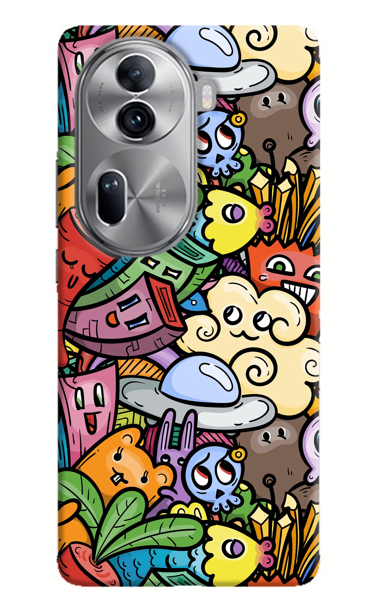 Veggie Doodle Oppo Reno11 Pro 5G Hard Case Back Cover by Casekaro