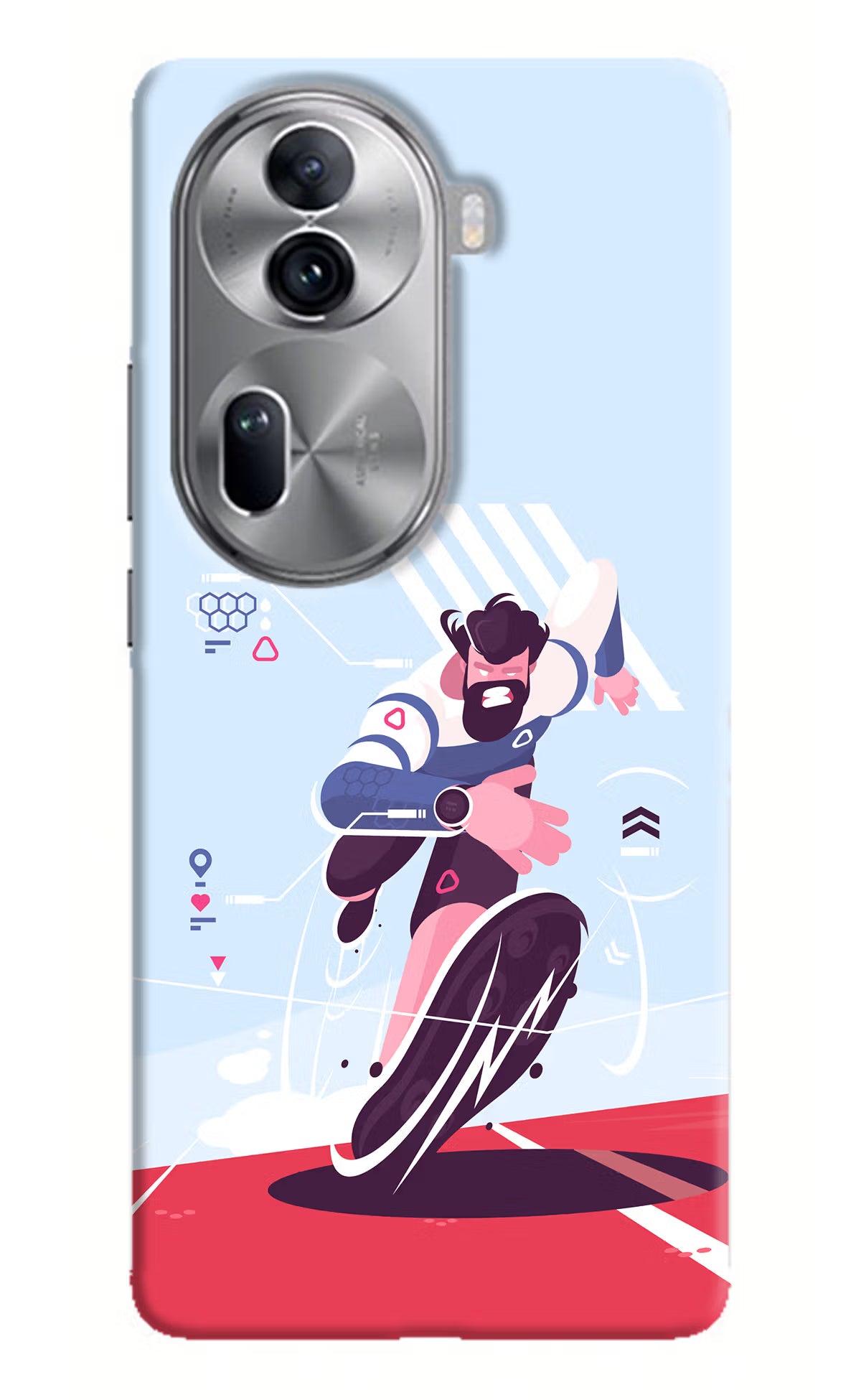 Run Pro Oppo Reno11 Pro 5G Hard Case Back Cover by Casekaro