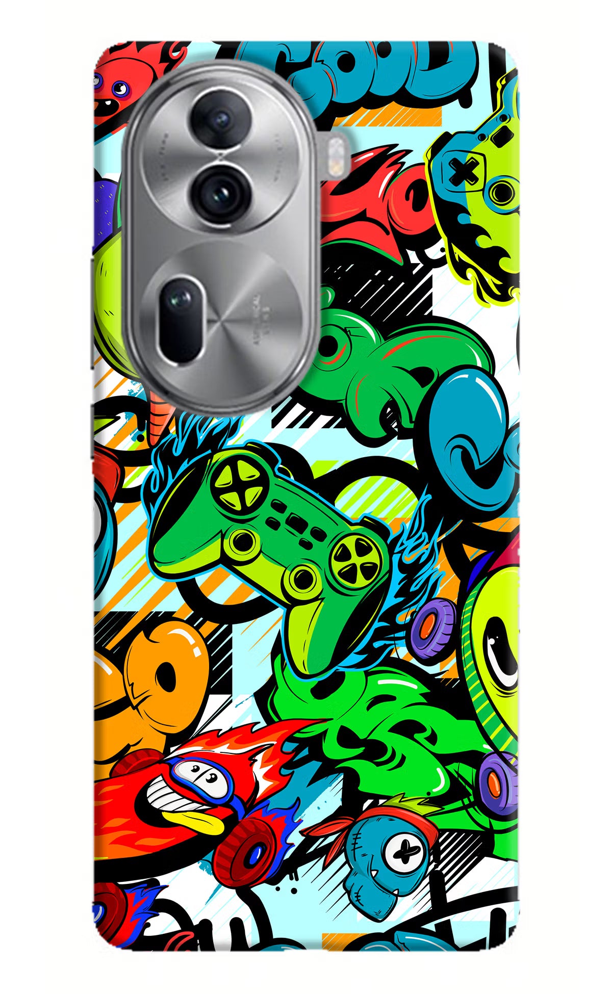Game Doodle Oppo Reno11 Pro 5G Hard Case Back Cover by Casekaro