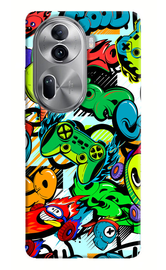 Game Doodle Oppo Reno11 Pro 5G Hard Case Back Cover by Casekaro