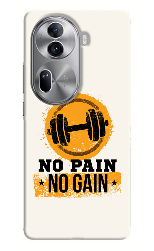 No Pain No Gain Oppo Reno11 Pro 5G Hard Case Back Cover by Casekaro