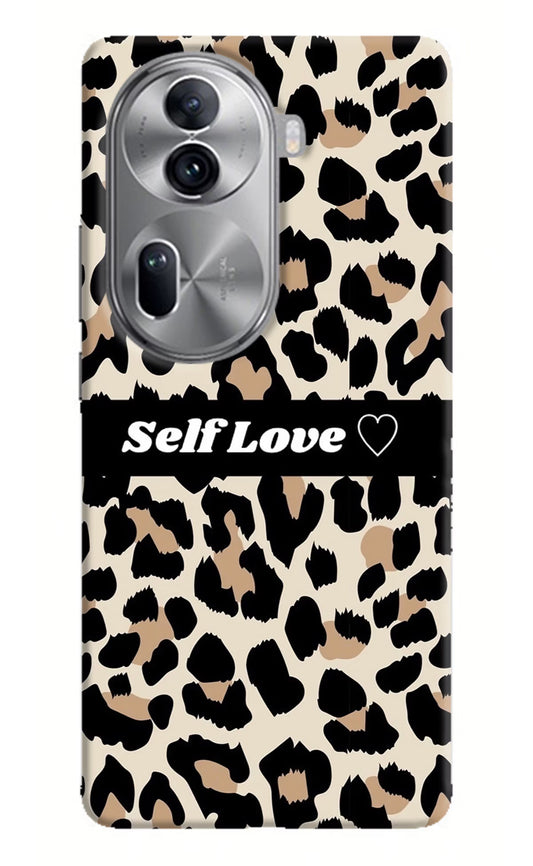 Leopard Print Self Love Oppo Reno11 Pro 5G Hard Case Back Cover by Casekaro