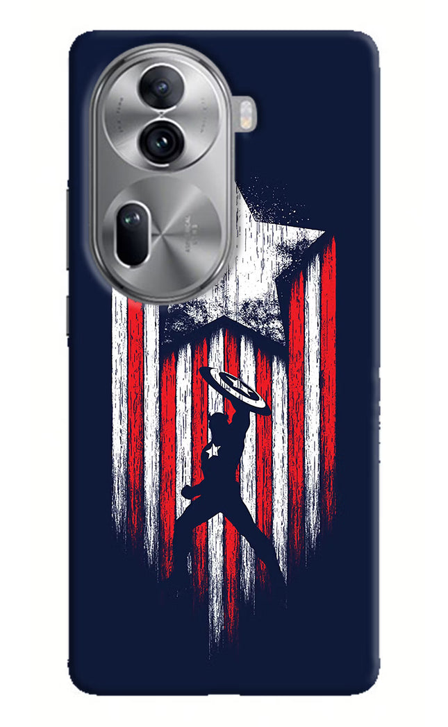 Captain America Marvel Art Oppo Reno11 Pro 5G Hard Case Back Cover by Casekaro