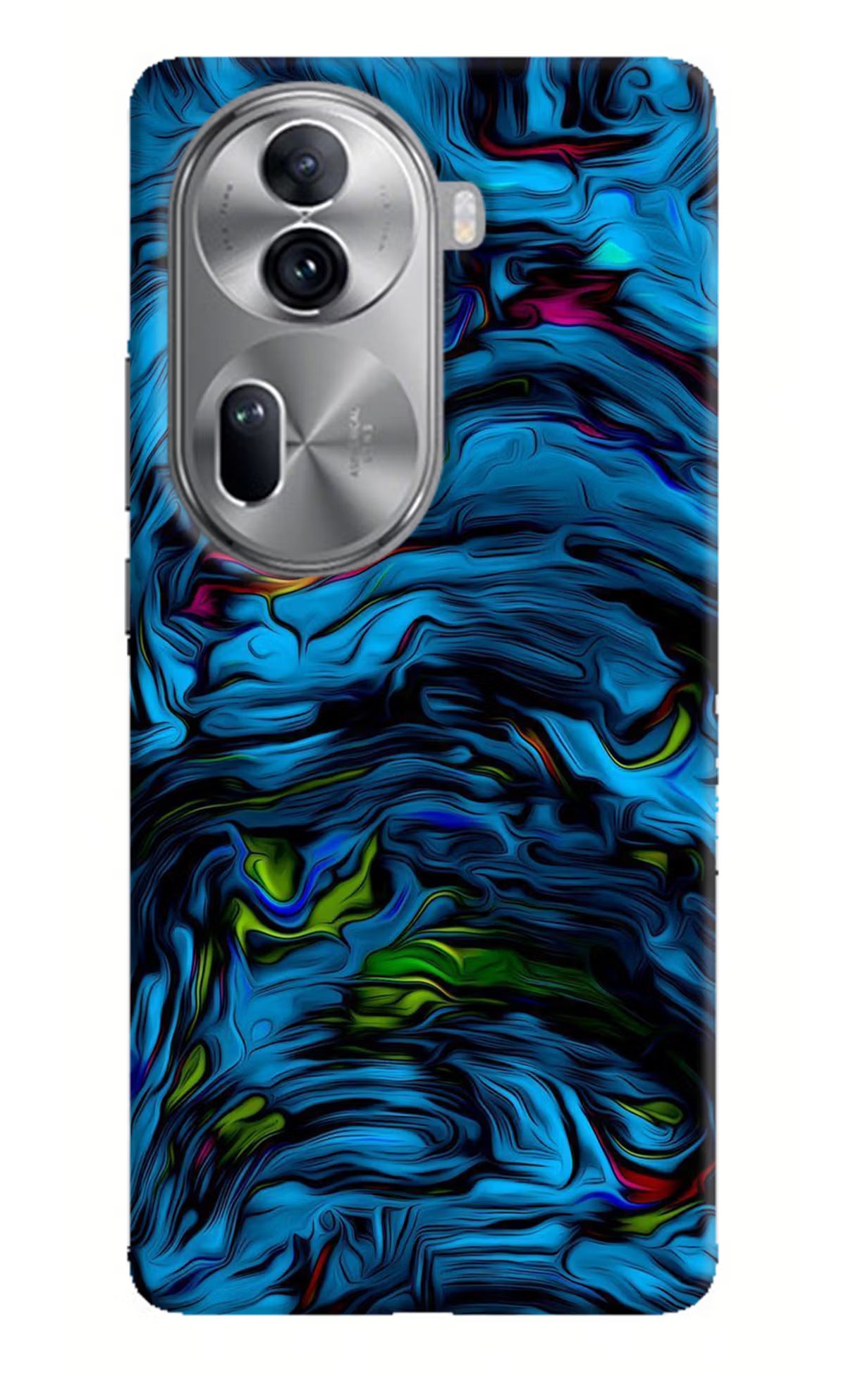 Dark Blue Abstract Oppo Reno11 Pro 5G Hard Case Back Cover by Casekaro