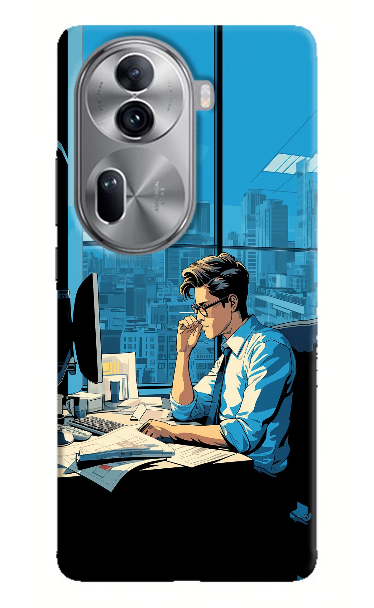 Focused Hustler (AI Generated) Oppo Reno11 Pro 5G Hard Case Back Cover by Casekaro