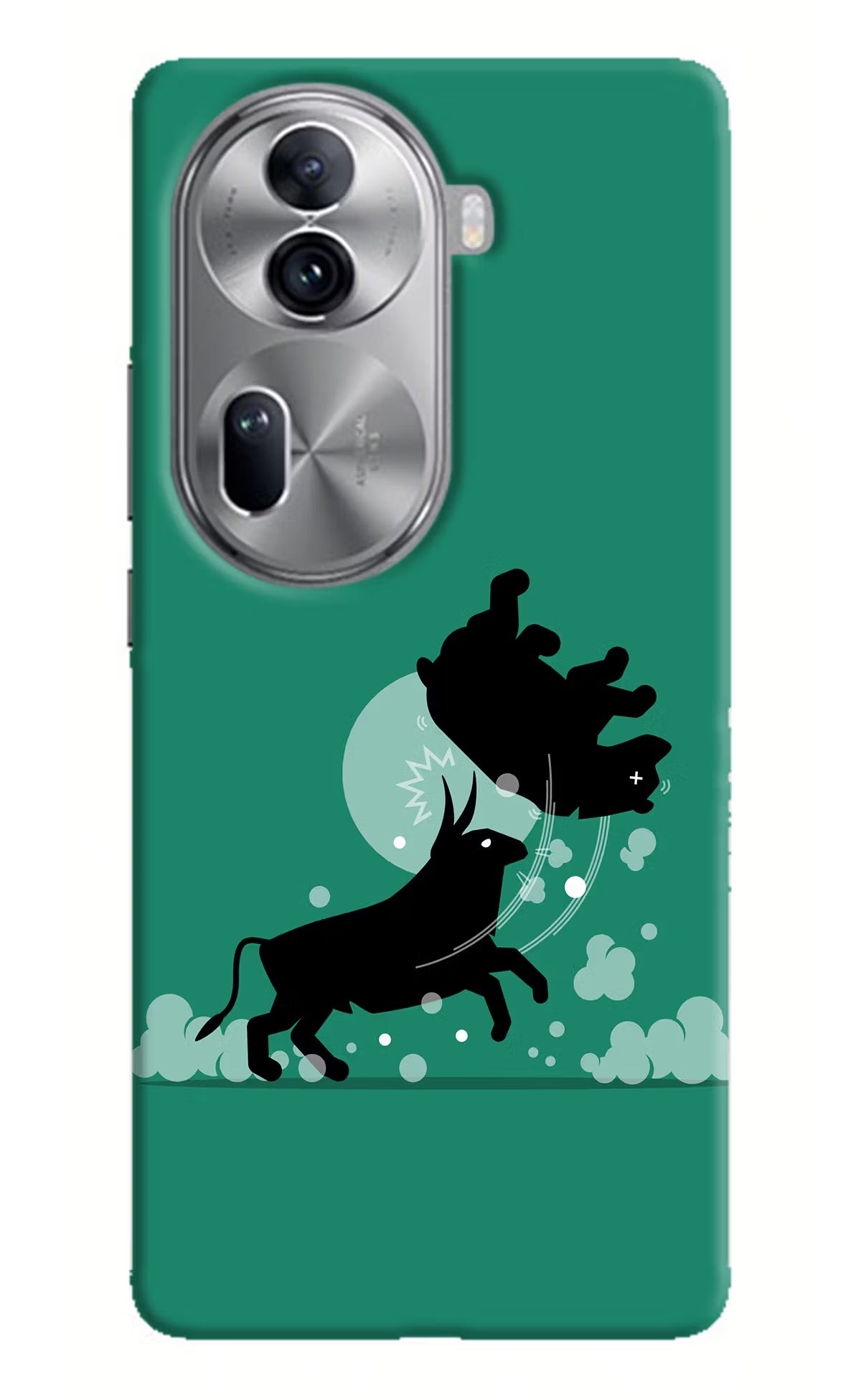 Bull Conqueror Oppo Reno11 Pro 5G Hard Case Back Cover by Casekaro