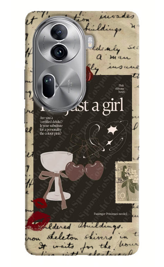 I am just a girl Oppo Reno11 Pro 5G Hard Case Back Cover by Casekaro