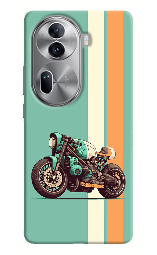 Striped Moto Drift Oppo Reno11 Pro 5G Hard Case Back Cover by Casekaro