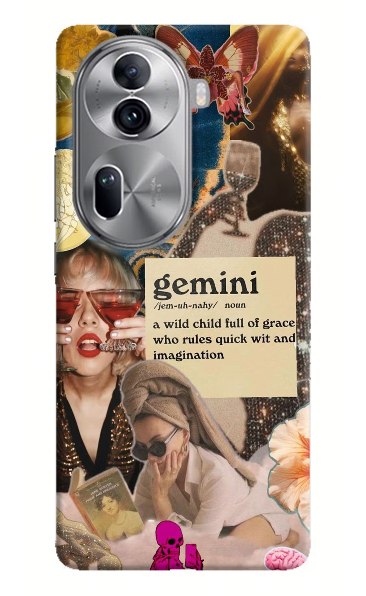 Gemini Zodiac Oppo Reno11 Pro 5G Hard Case Back Cover by Casekaro