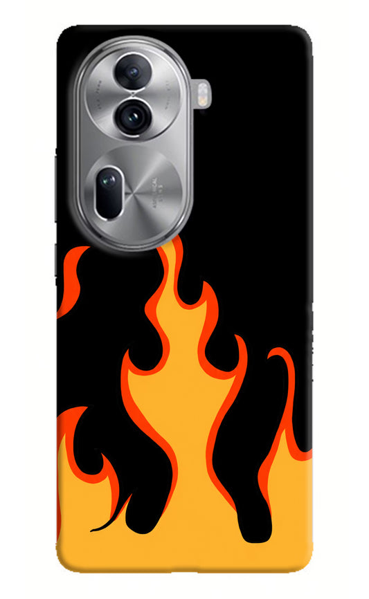 Fired Up – Black Oppo Reno11 Pro 5G Hard Case Back Cover by Casekaro