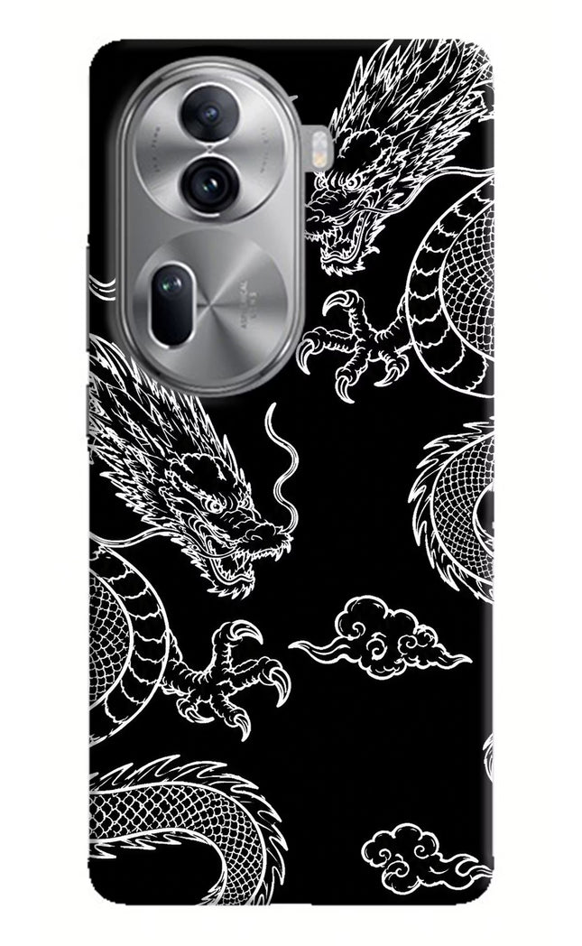 Twin Dragons Oppo Reno11 Pro 5G Hard Case Back Cover by Casekaro