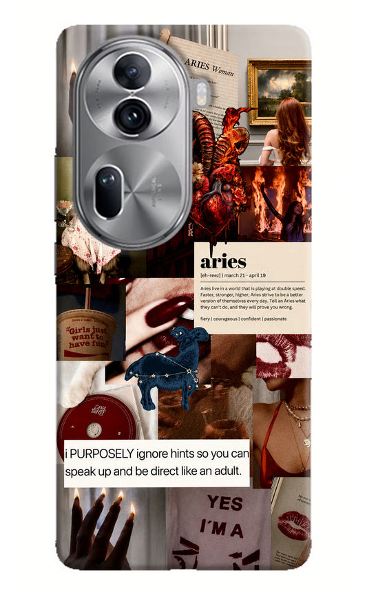 Zodiac Aries Oppo Reno11 Pro 5G Hard Case Back Cover by Casekaro