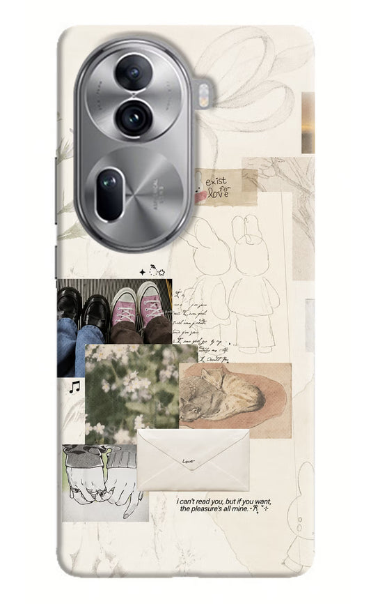 Soft Aesthetic Oppo Reno11 Pro 5G Hard Case Back Cover by Casekaro