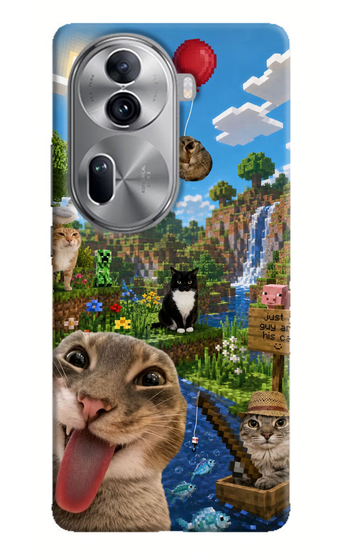 Minecraft Cat Chaos Oppo Reno11 Pro 5G Back Cover