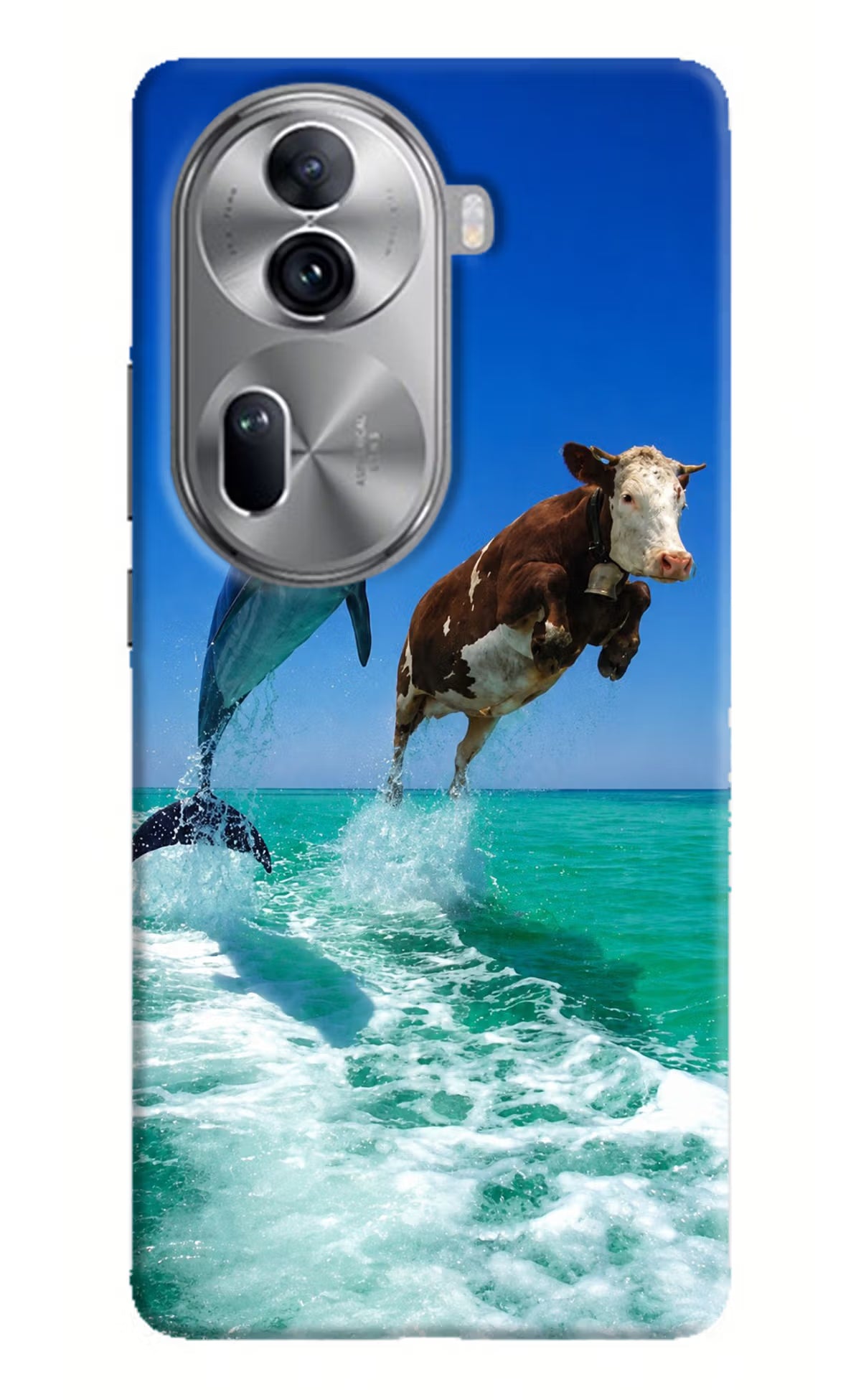 Dolphin vs Cow Oppo Reno11 Pro 5G Back Cover