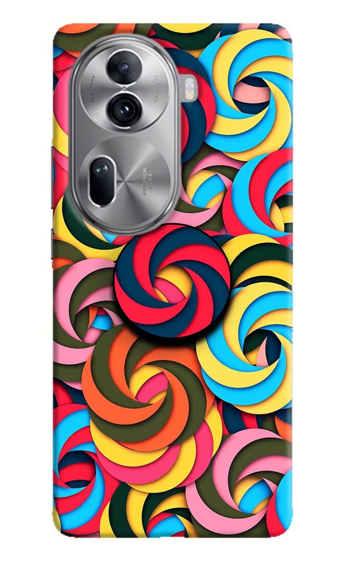 Spiral Pattern Oppo Reno11 Pro 5G Pop Case by Casekaro