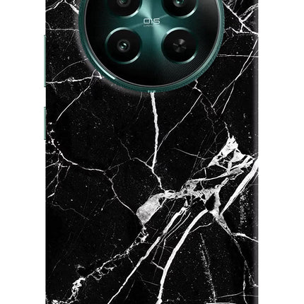 Black Marble Pattern Realme 12+ 5G Hard Case Back Cover by Casekaro