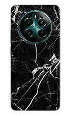 Black Marble Pattern Realme 12+ 5G Hard Case Back Cover by Casekaro