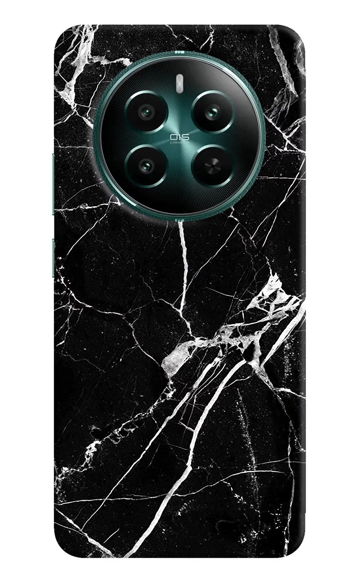 Black Marble Pattern Realme 12+ 5G Hard Case Back Cover by Casekaro
