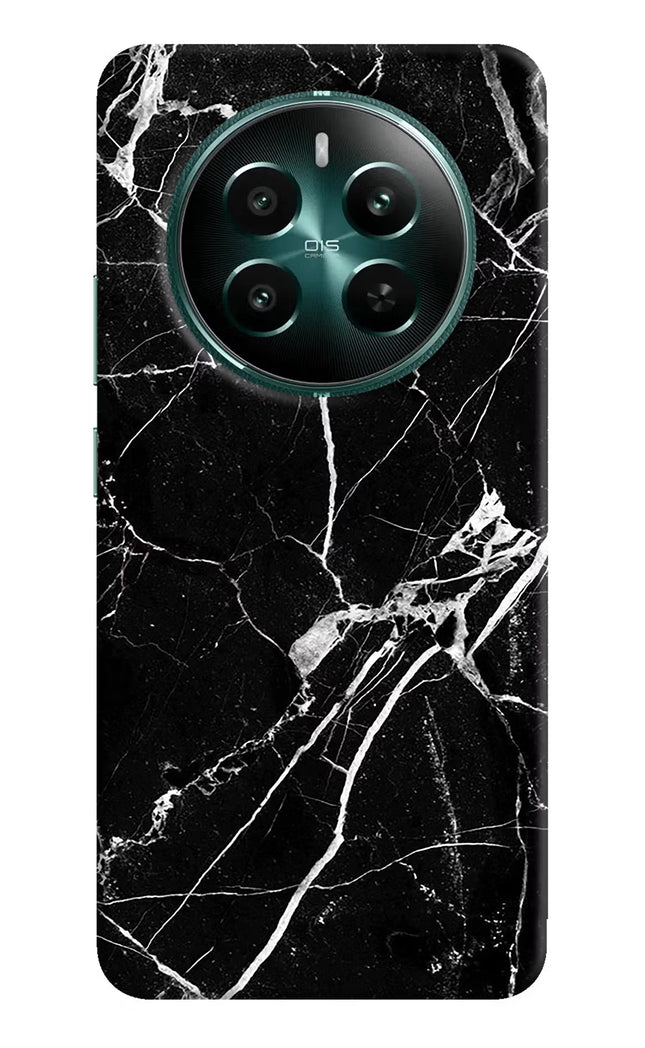 Black Marble Pattern Realme 12+ 5G Hard Case Back Cover by Casekaro