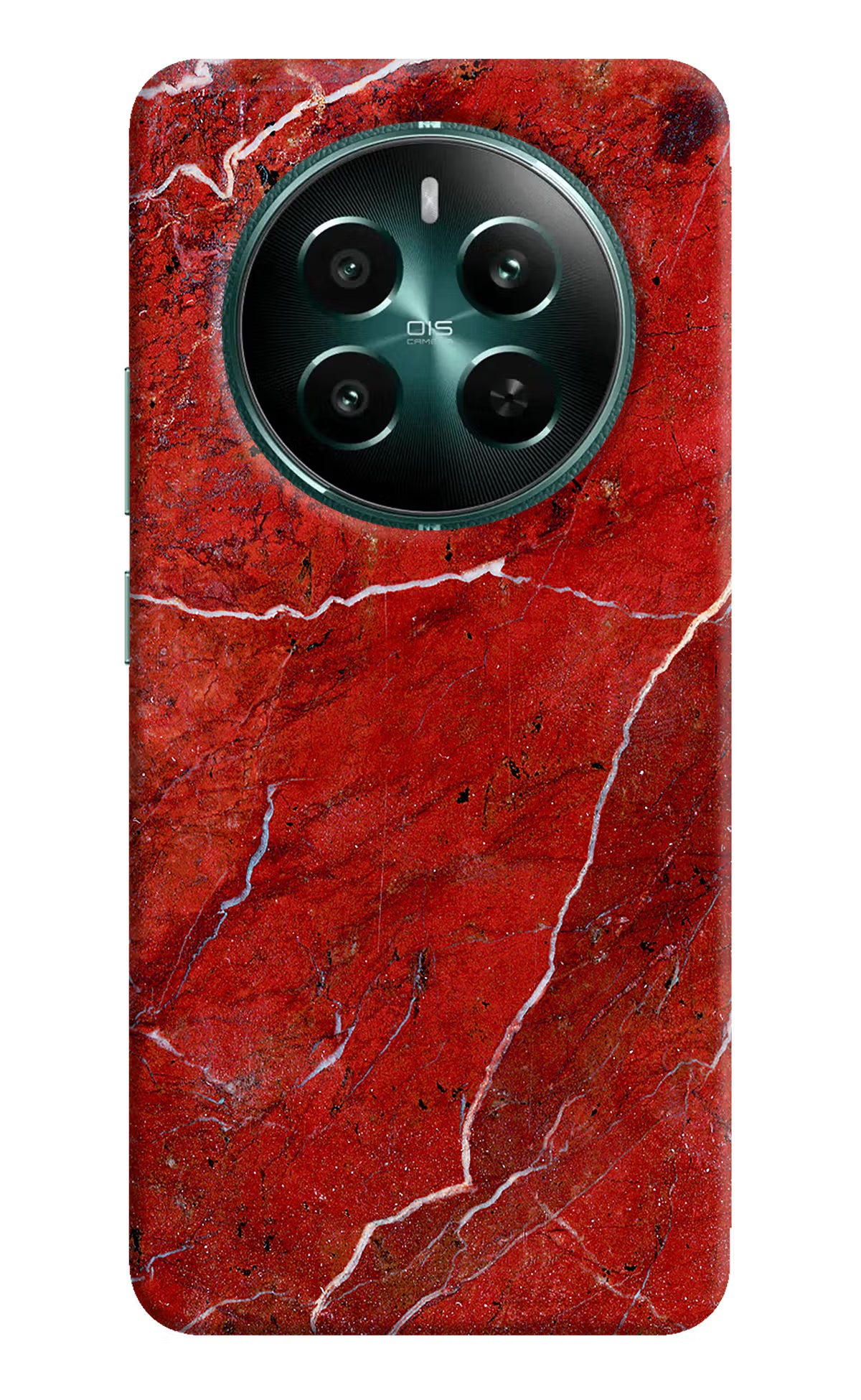 Red Marble Design Realme 12+ 5G Hard Case Back Cover by Casekaro