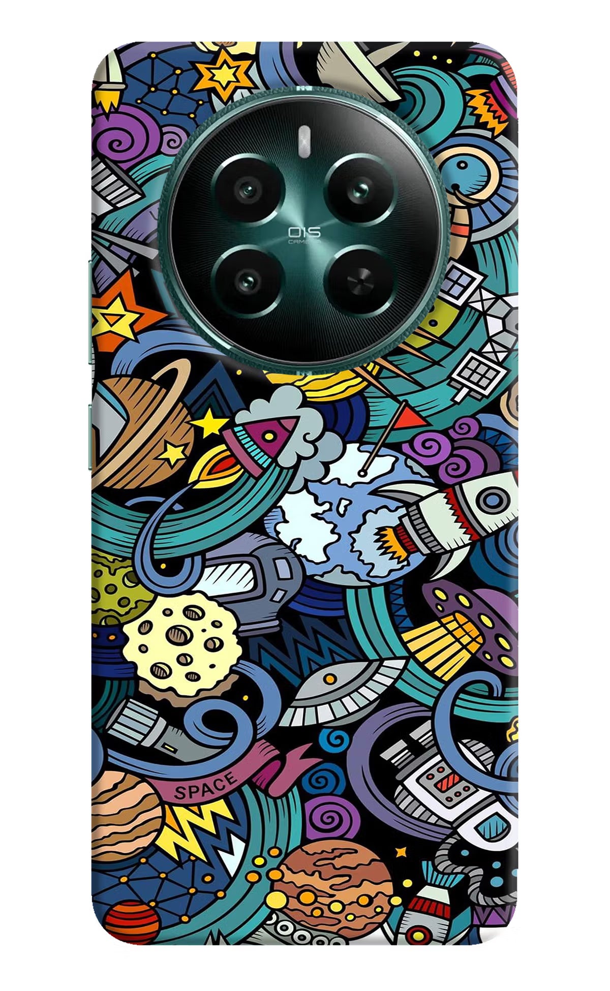 Space Abstract Realme 12+ 5G Hard Case Back Cover by Casekaro