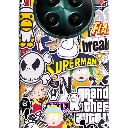 Sticker Bomb Realme 12+ 5G Hard Case Back Cover by Casekaro
