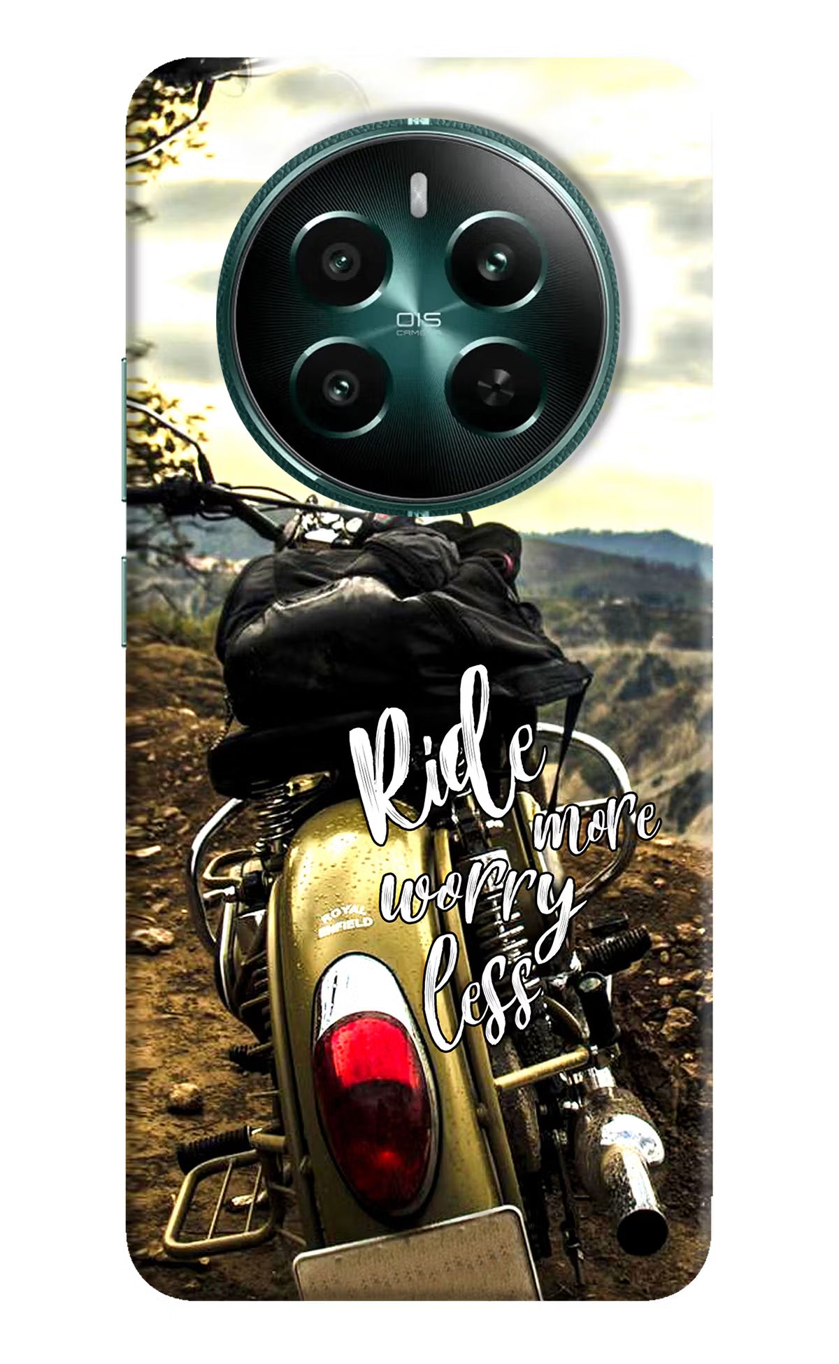 Ride More Worry Less Realme 12+ 5G Hard Case Back Cover by Casekaro
