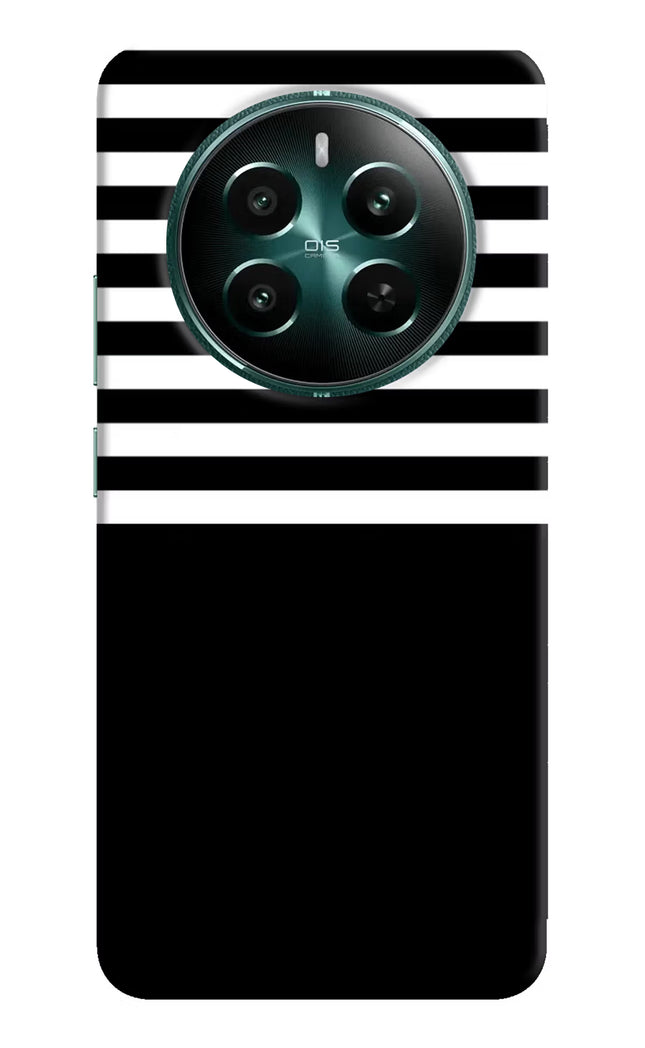 Black and White Print Realme 12+ 5G Hard Case Back Cover by Casekaro