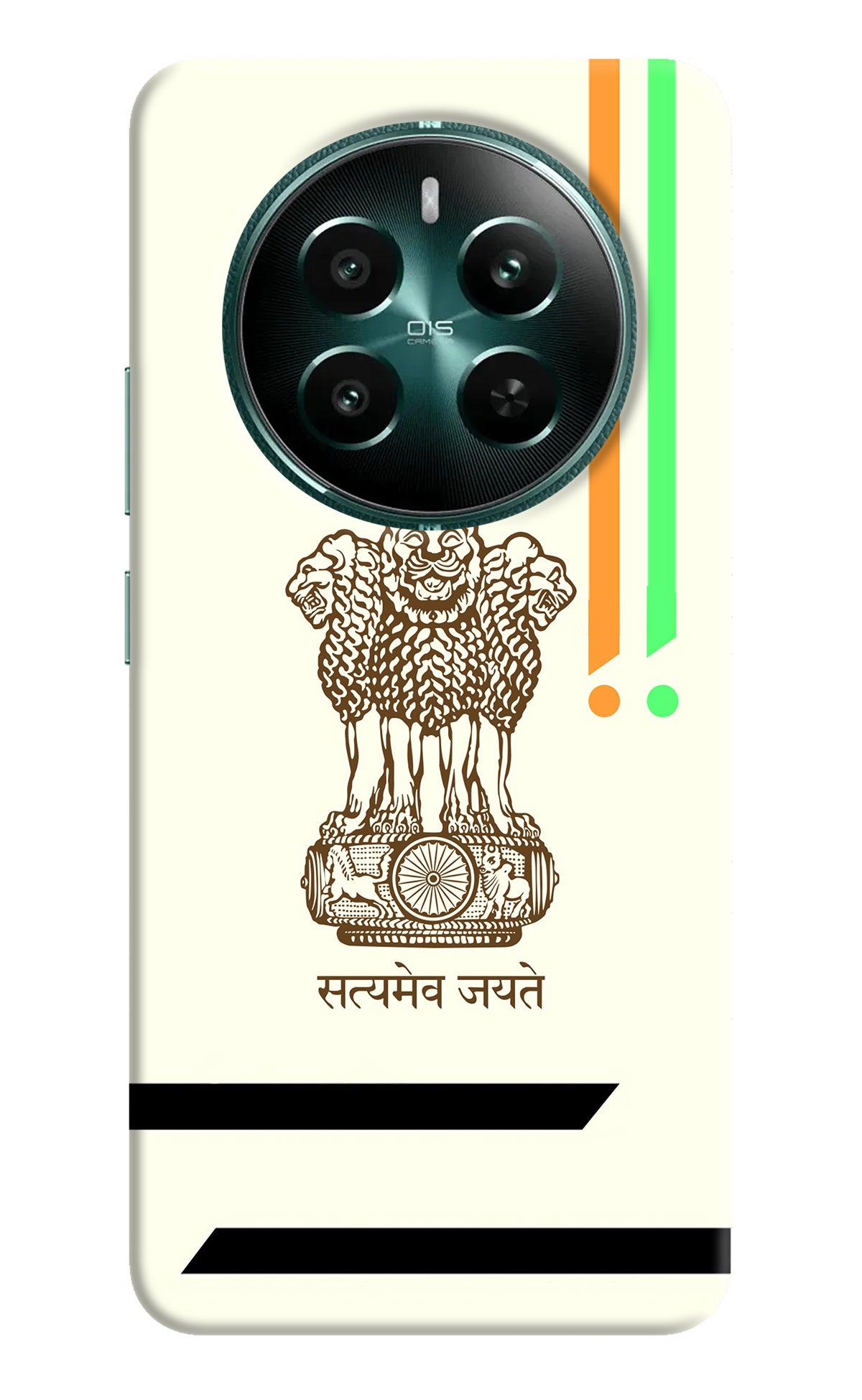 Satyamev Jayate Brown Logo Realme 12+ 5G Back Cover