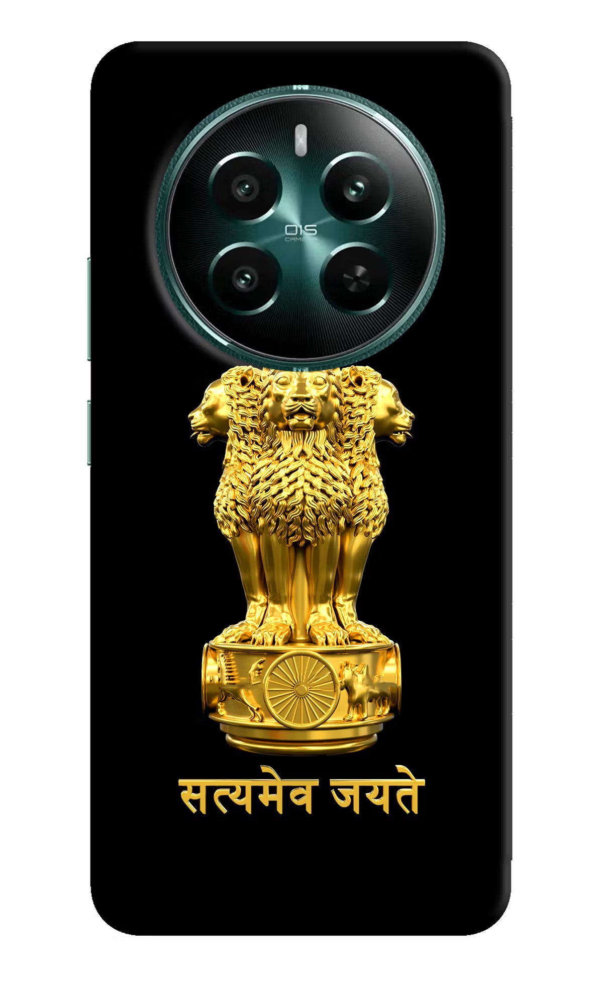 Satyamev Jayate Golden Realme 12+ 5G Hard Case Back Cover by Casekaro