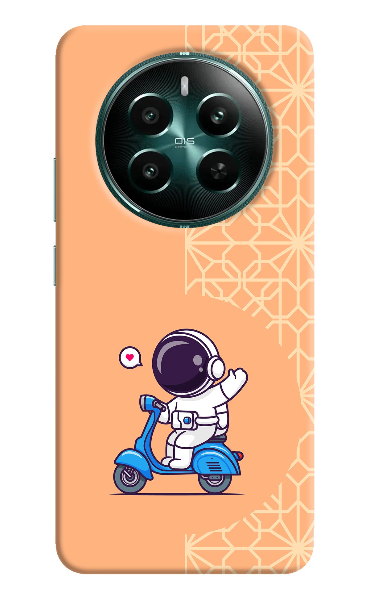 Cute Astronaut Riding Realme 12+ 5G Back Cover