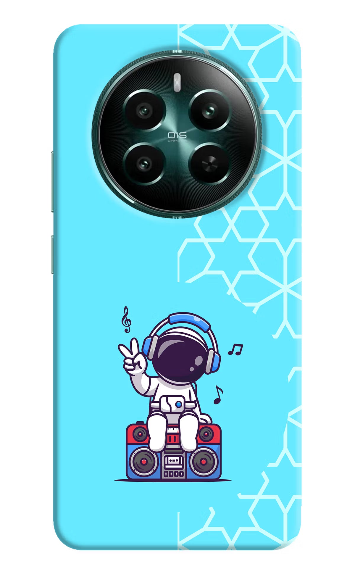 Cute Astronaut Chilling Realme 12+ 5G Hard Case Back Cover by Casekaro