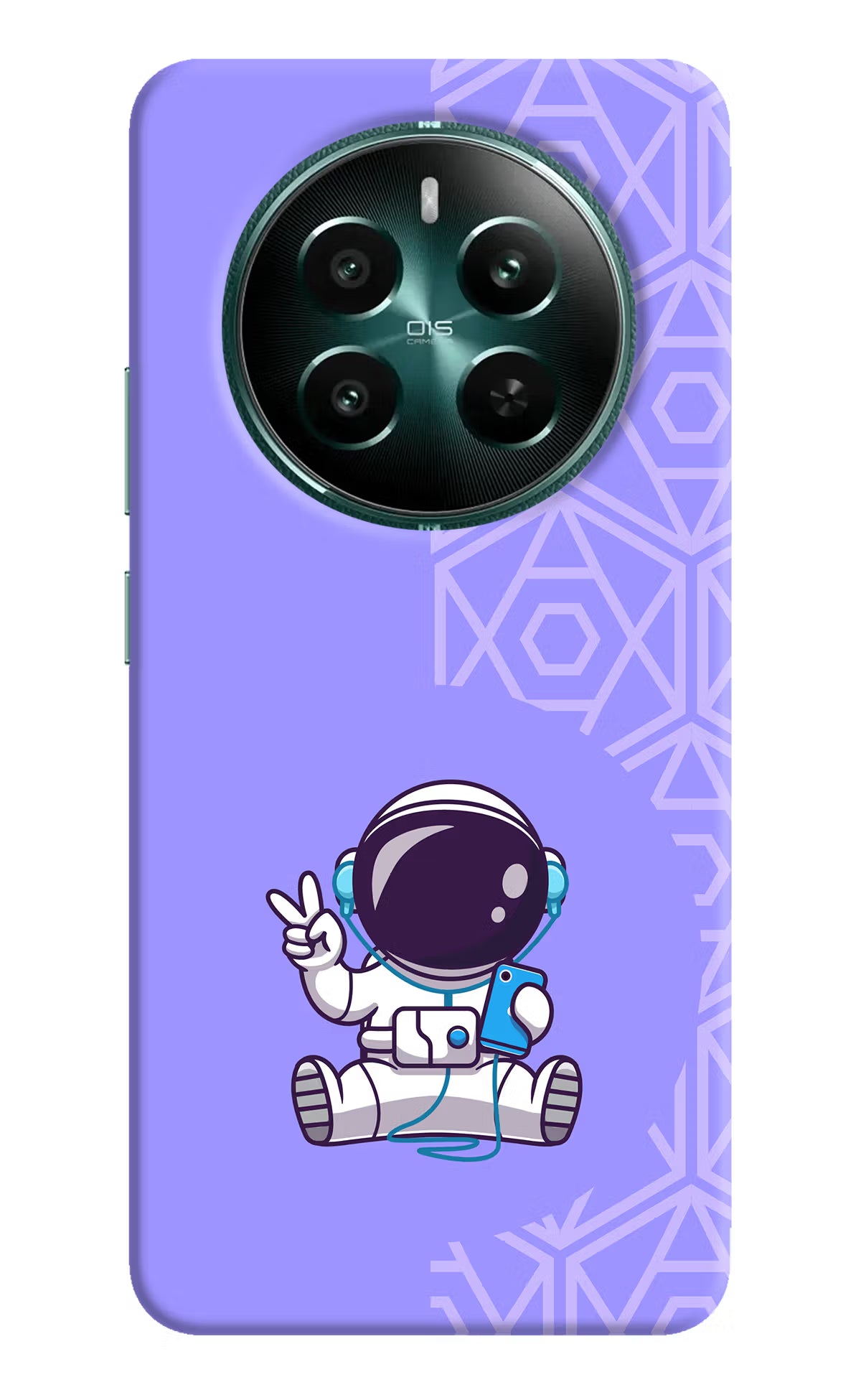 Cute Astronaut Chilling Realme 12+ 5G Hard Case Back Cover by Casekaro