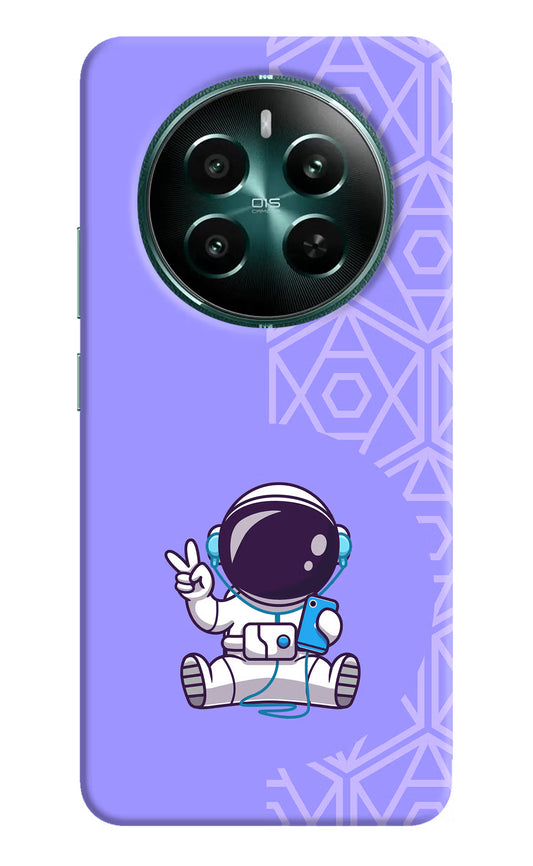 Cute Astronaut Chilling Realme 12+ 5G Hard Case Back Cover by Casekaro