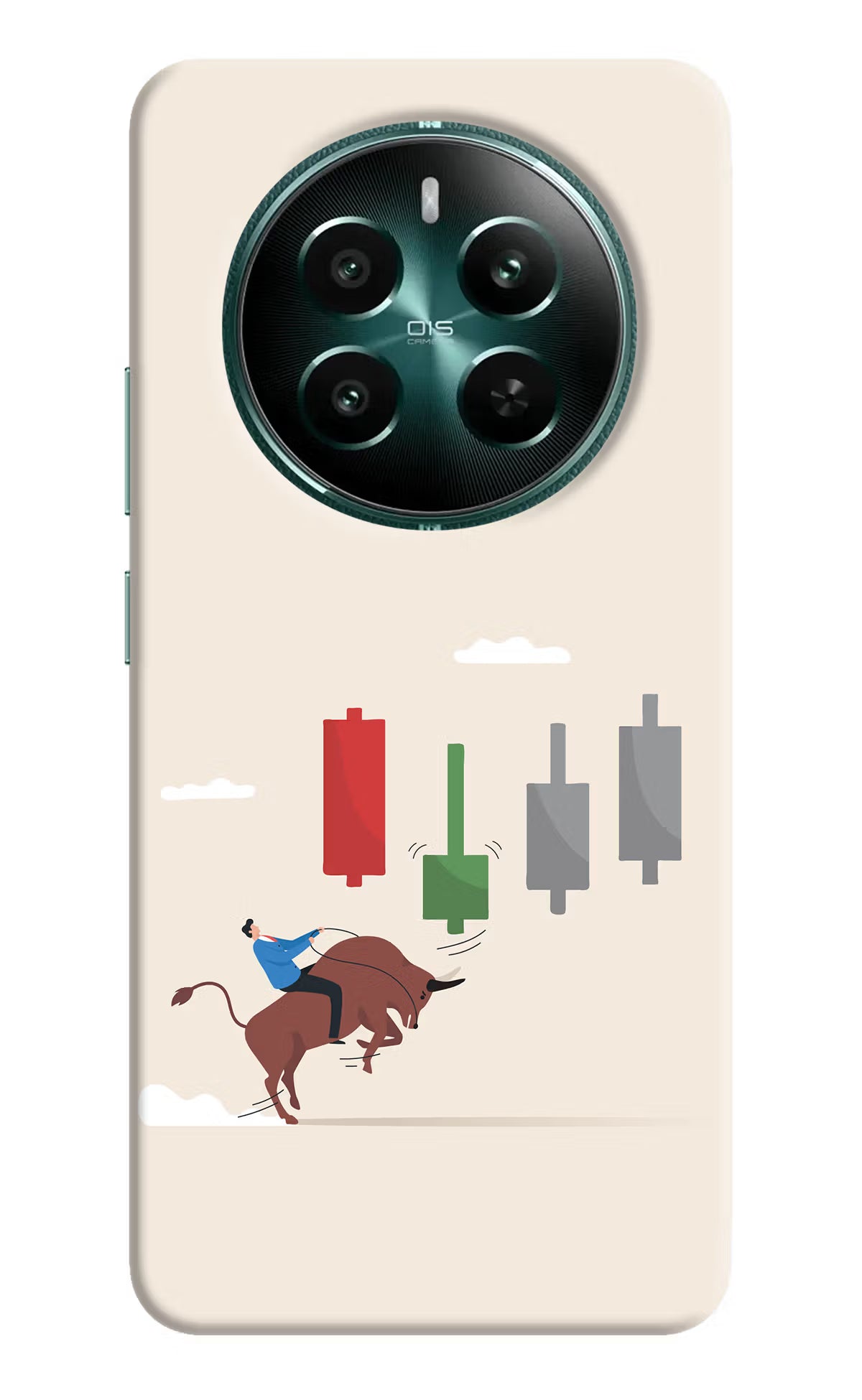 Bull Trading Momentum Realme 12+ 5G Hard Case Back Cover by Casekaro