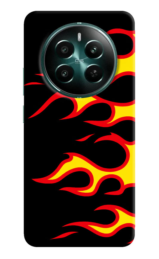 Side Sweep Flames Realme 12+ 5G Hard Case Back Cover by Casekaro