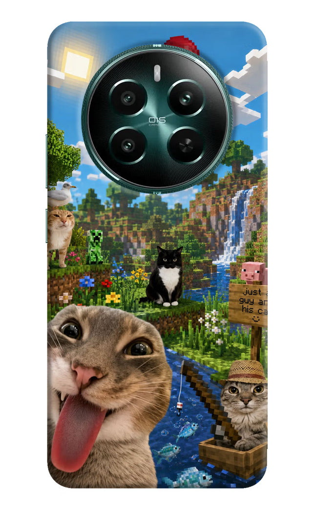 Minecraft Cat Chaos Realme 12+ 5G Hard Case Back Cover by Casekaro