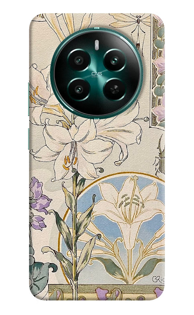 White Lily Realme 12+ 5G Hard Case Back Cover by Casekaro