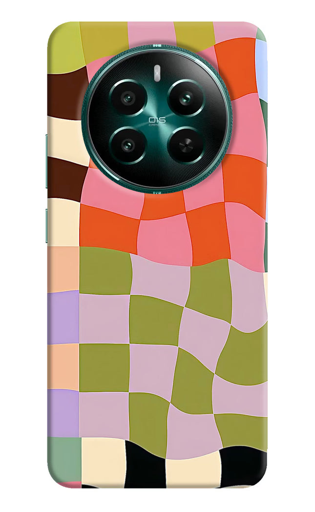 Wavy Grid Realme 12+ 5G Hard Case Back Cover by Casekaro