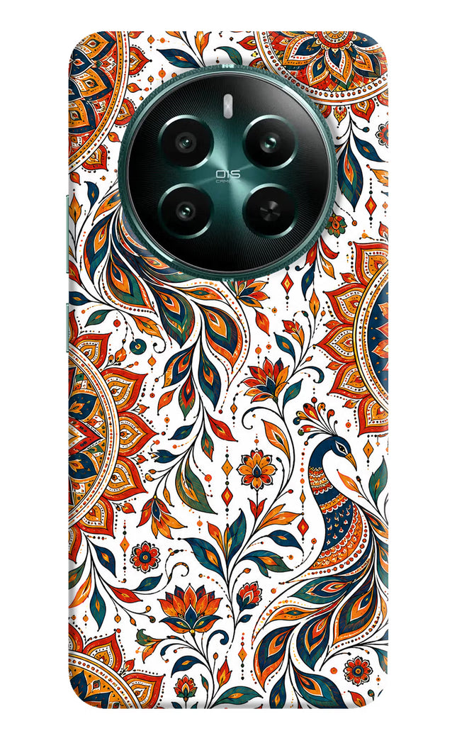 White Mayura Realme 12+ 5G Hard Case Back Cover by Casekaro
