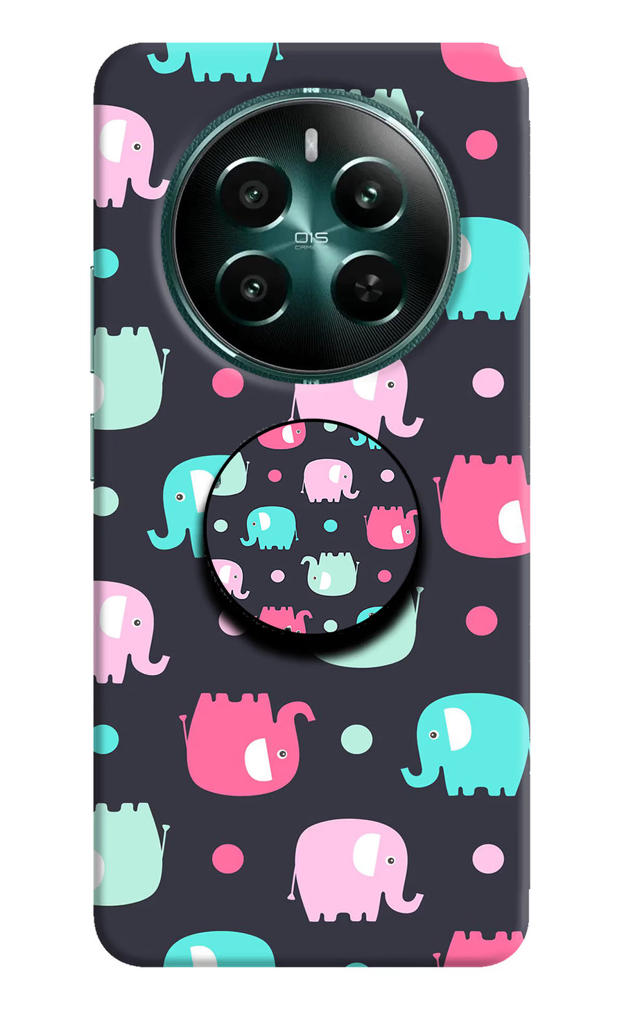 Baby Elephants Realme 12+ 5G Pop Case, Hard case