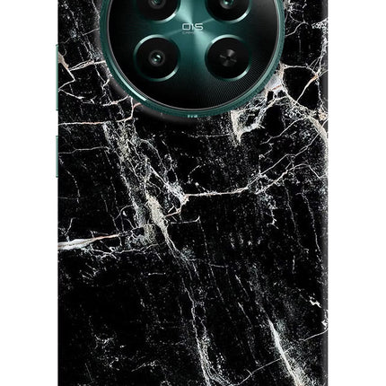 Black Marble Texture Realme P1 5G Hard Case Back Cover by Casekaro